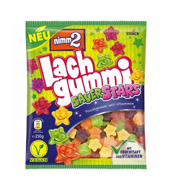 Nimm2 Lach Gummi Sauer Stars Vegetarian 250g